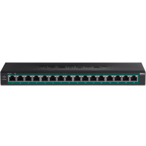 TRENDnet TPE-TG160H 16-Port PoE+ Unmanaged Gigabit Switch, 30W/Port, Rack mountable